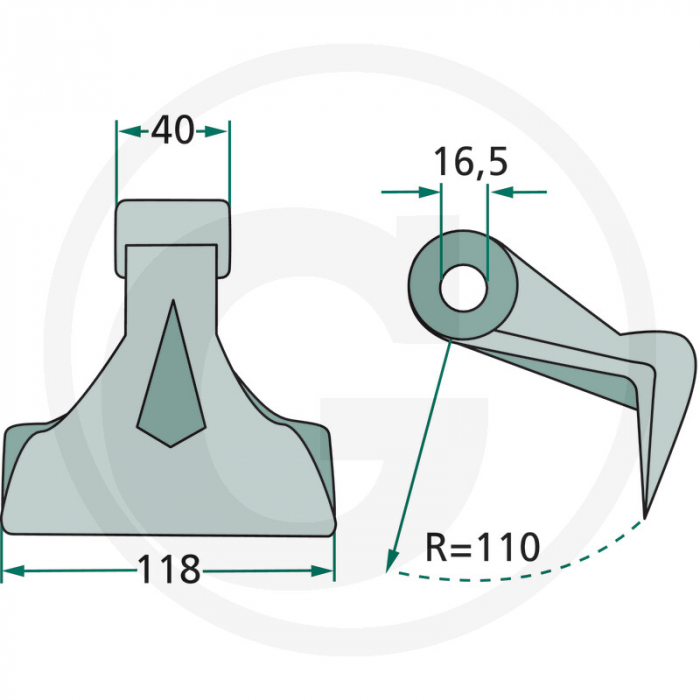 Ciocan cutit tocator Maletti 63-RM-66 cu Ø16 63-RM-66 MA6402076 MA6303076 MA6401076   [2]