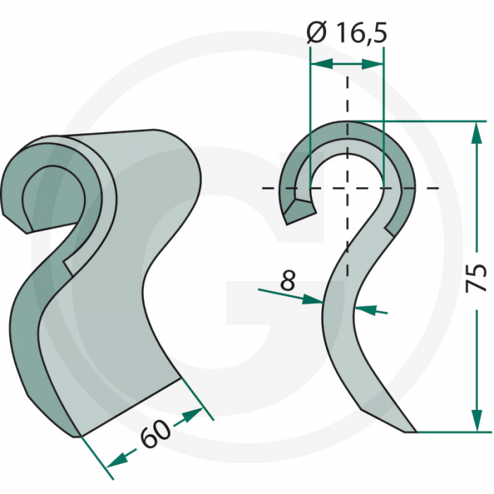 Ciocan cutit tocator Mulag 63-IND-235 cu Ø16 63-IND-235 173679   [2]