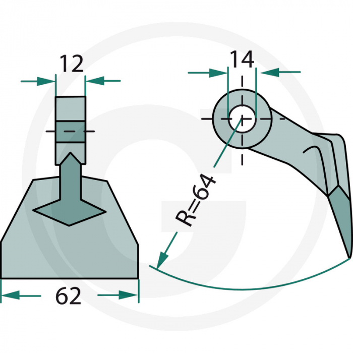 Ciocan cutit tocator Orsi 63-RM-86 cu Ø14 63-RM-86   [2]