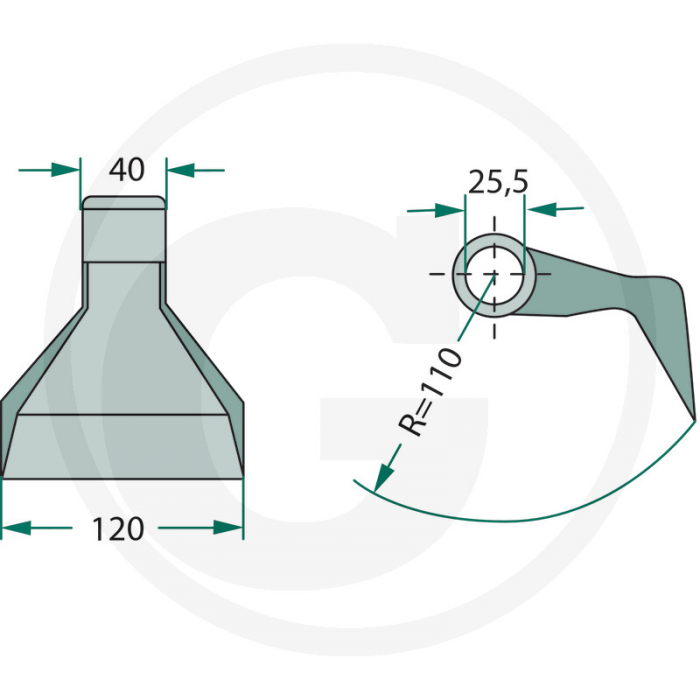 Ciocan cutit tocator Quivogne 63-RM-4-25 cu Ø25 63-RM-4-25   [2]