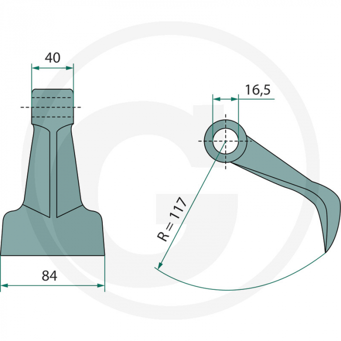 Ciocan cutit tocator Tierre 63-RM-94 cu Ø16 63-RM-94   [2]