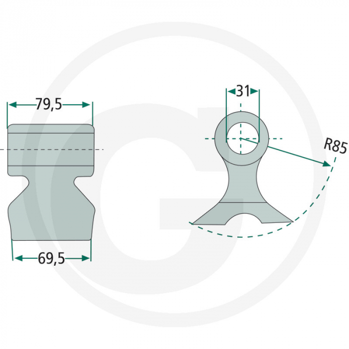 Ciocan tocatoare Berti Ø31 mm 63-RM-93 18063-RM-93 110-1950 [2]