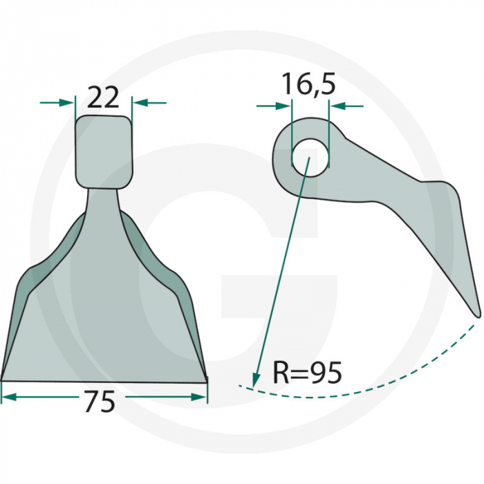 Ciocan tocatoare Ø16 18063-RM-32 E-27-003-0 C165017   [2]