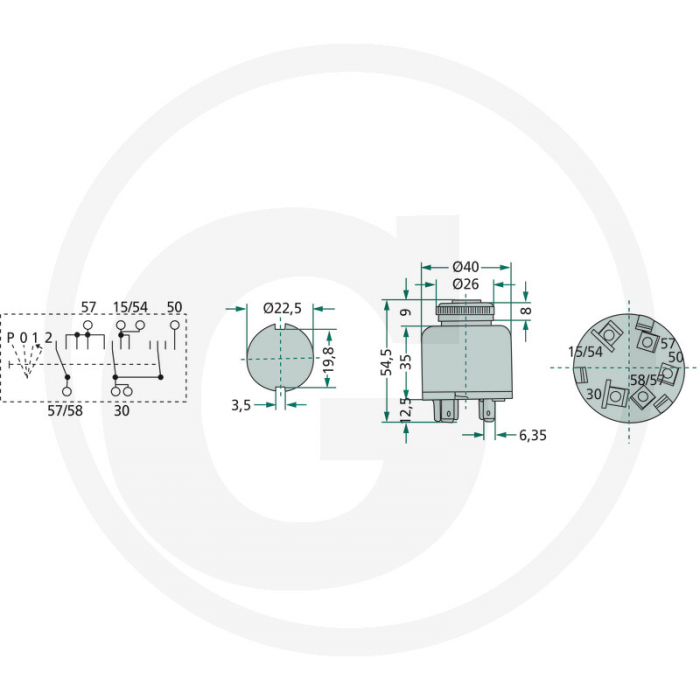 Contact cu cheie Fiat 23/950-28E 215500A1 47725906 4998108 5086005 5107623 5112124 5123727 5129862 5146155 714135 LA5146155 VPF3222 [2]