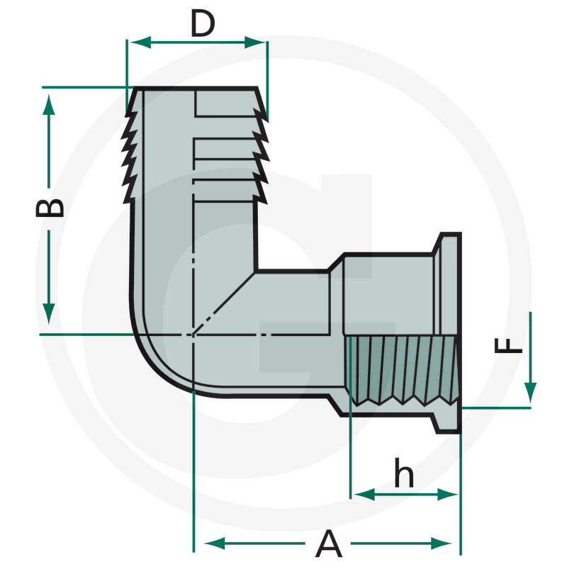Cot plastic 3/4 cu portfurtun 1102325 Arag [3]