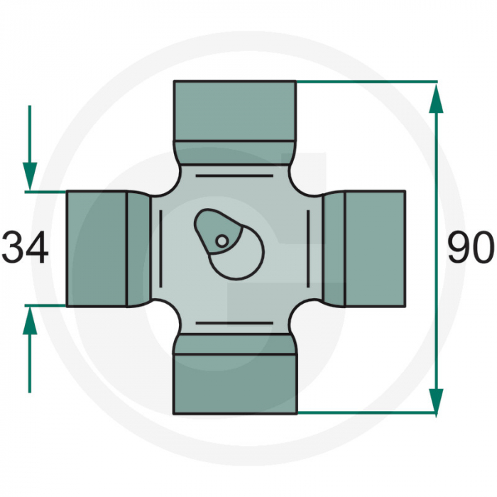 Cruce 34x90 mm 200-7890 54242 25640B 12.00.00 040703 1040703 [2]