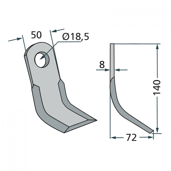 Cutit Scurt Tocatoare Dragone „Y” 18063-DRG-11 [2]