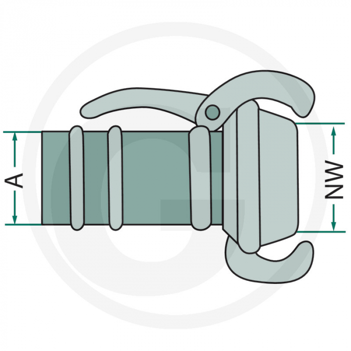 Cupla tata cu prindere pentru furtun 4" Bauer 4050220435 [2]