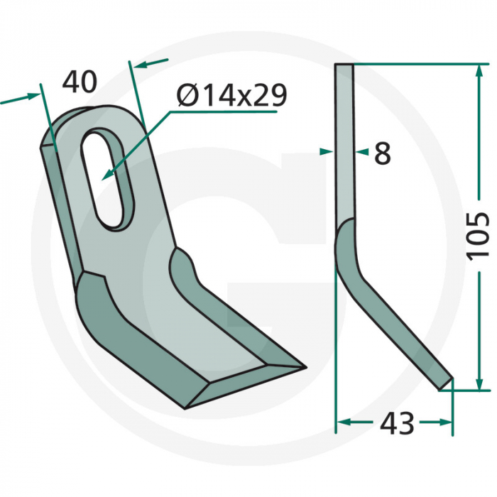 Cutit ciocan tocator Cosma 63-FEI-15 cu Ø14 63-FEI-15   [2]