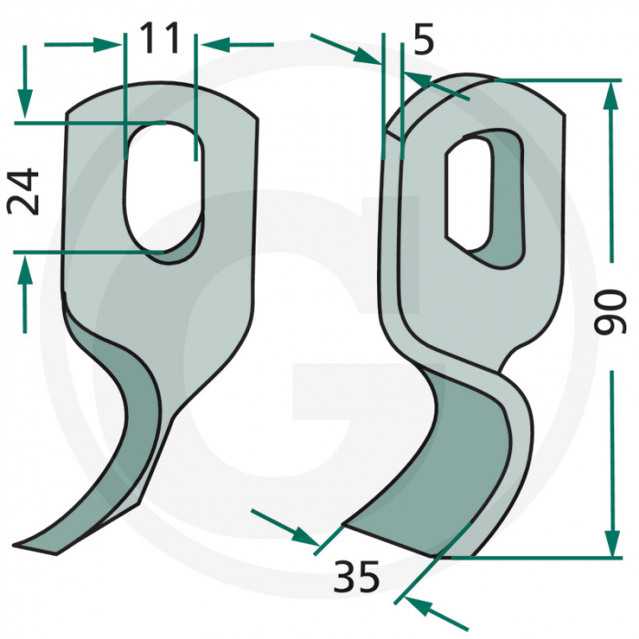 Cutit ciocan tocator Hansa 63-EPO-54 cu Ø11x24 63-EPO-54 5314056   [2]