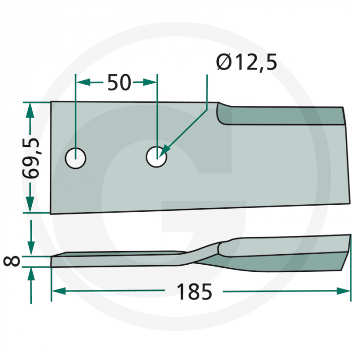 Cutit ciocan tocator Kongskilde 63-IND-51 cu Ø12 63-IND-51   [2]