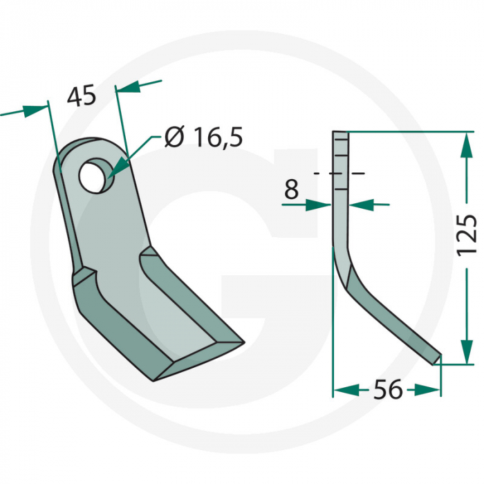 Cutit ciocan tocator Kuhn 63-NOB-27 cu Ø16 63-NOB-27 J1891018   [2]