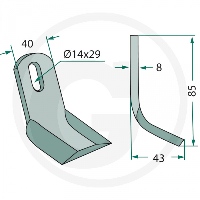 Cutit ciocan tocator Zampini 63-FEI-13 cu Ø14x29 63-FEI-13   [2]