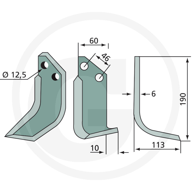 Cutit freza *12.5 Muratori - stanga 900111013 Muratori [3]