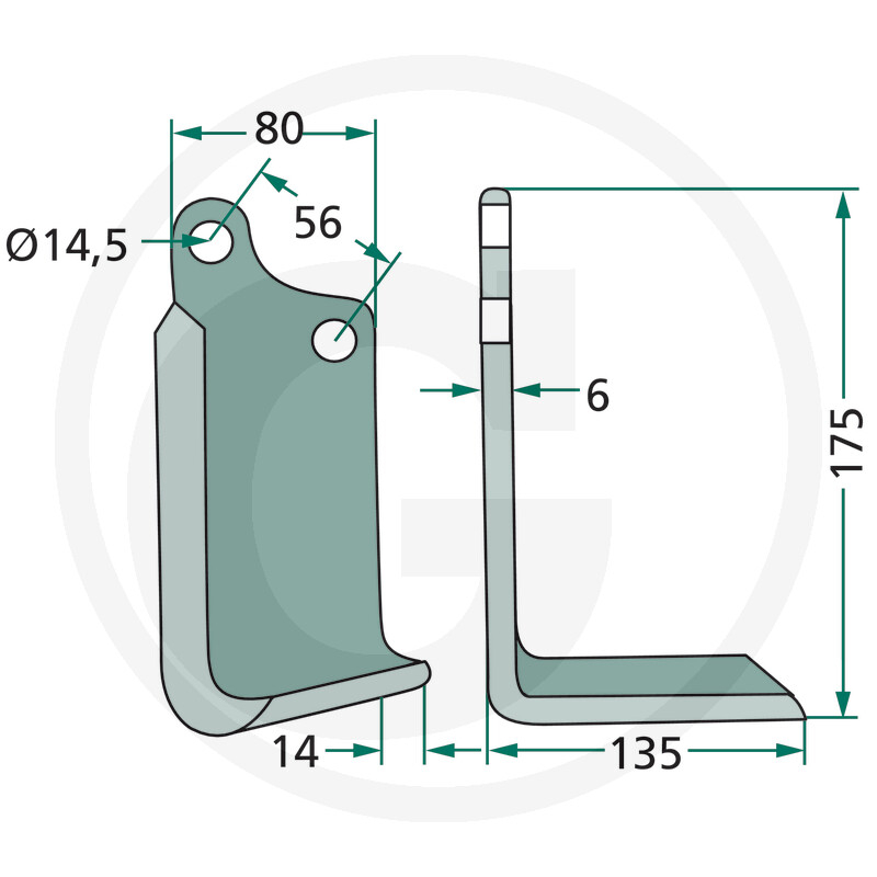 Cutit freza *14.5 Maschio - dreapta [2]