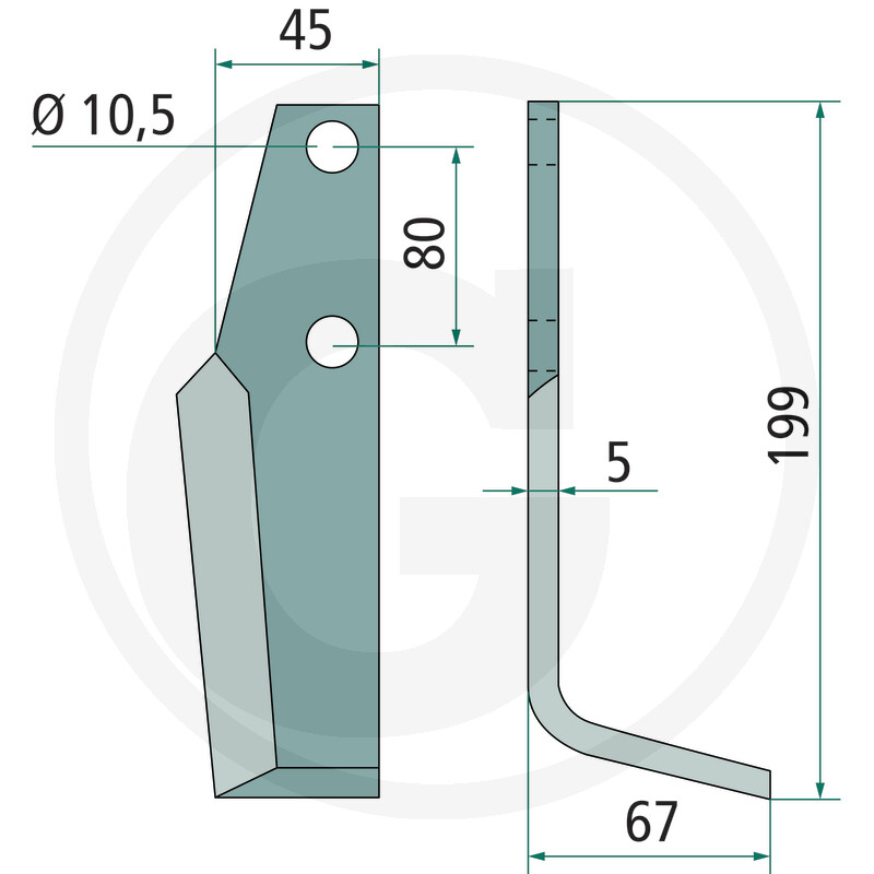 Cutit freza Goldoni *10.5 dreapta 002692 Goldoni [3]