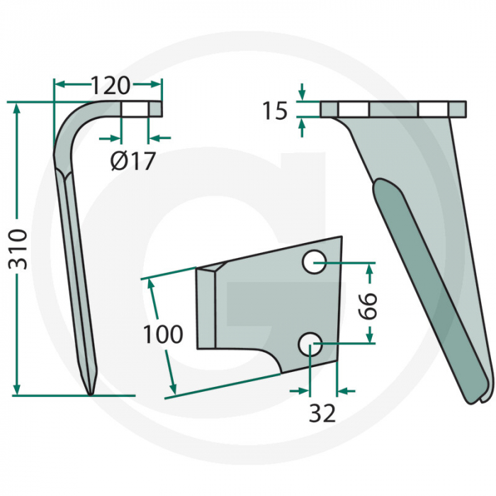 Cutit freza Rabe stanga 84045013 8427002 84045007 84045001 84274002 [2]