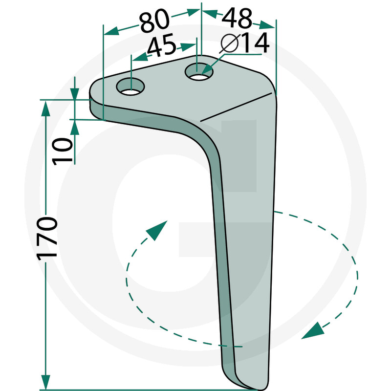 Cutit grapa rotativa stanga Rinieri  Rinieri [2]