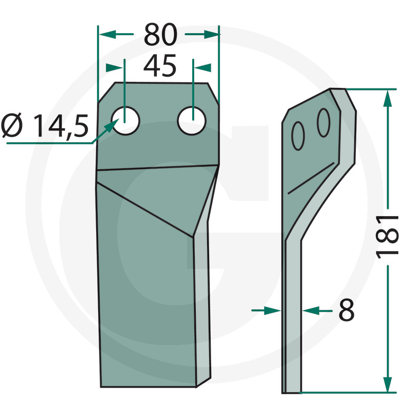 Cutit ondulat freza Maschio *14.5 - dreapta 12 180MAS-32R [3]