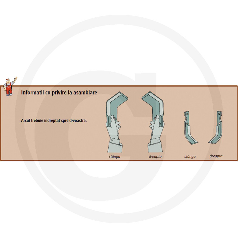 Cutit ondulat freza Maschio *14.5 - dreapta 12 180MAS-32R [2]