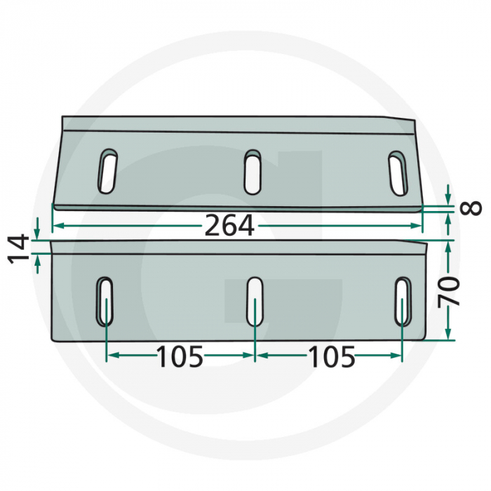 Cutit piston Welger AP 1-00076 6470982200700F B126953 0982200700 1121030501 2850982200700   [2]