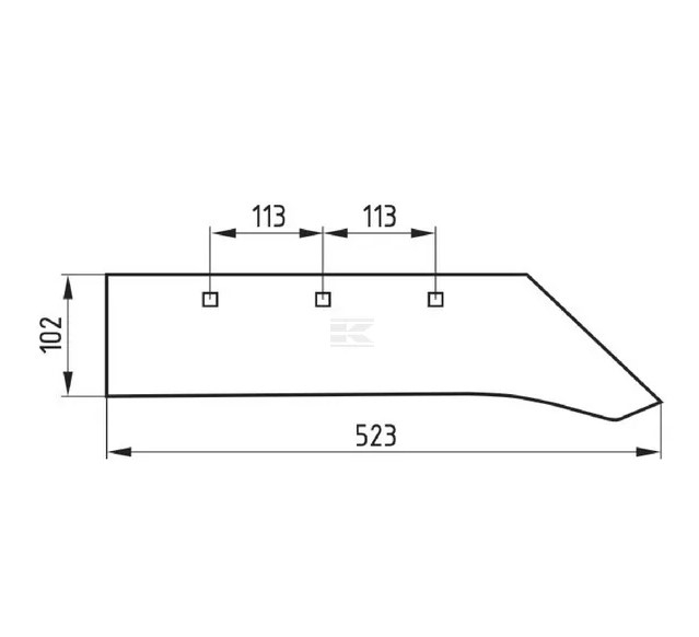 Cutit plug reversibil L380/523  50201023020021 [2]