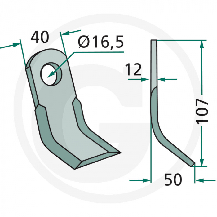 Cutit tocatoare 50x107 mm Ø16 18063-BEM-04   [2]