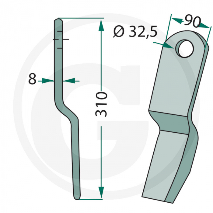 Cutit tocatoare 18063-HOW-26 644680   [2]