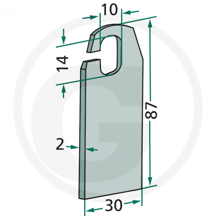 Cutit tocatoare Amazone 30x87 mm 63-AMA-61 18063-AMA-61 8746000   [2]