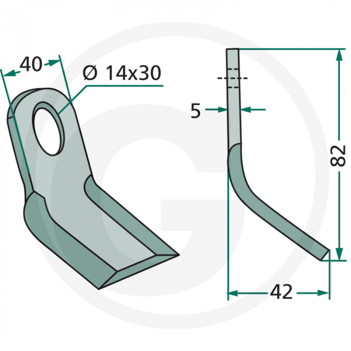 Cutit Y 42x82 mm 63-SM-01 Agrotec 18063-SM-01   [2]