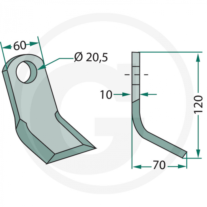 Cutit Y tocatoare Ø 20 18063-ZAP-03 56000421   [2]