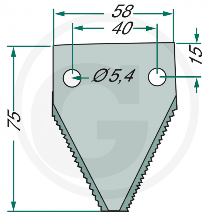 Cutite inguste cu zimti 525N36/5G N365G 41696 [2]