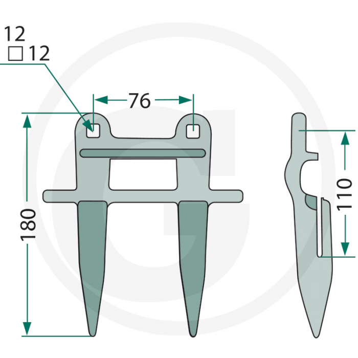 Deget dublu combina Case IH 44102900 525D44104500 D44104500 D44102900 42834.06   [2]