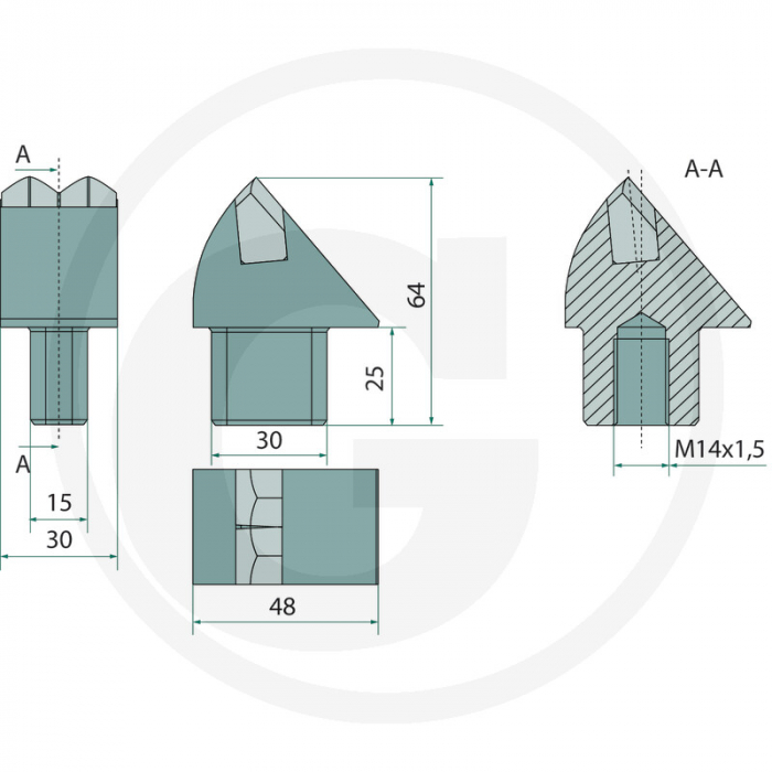 Dinte tocator forestier Berti 12368301 12368301   [2]