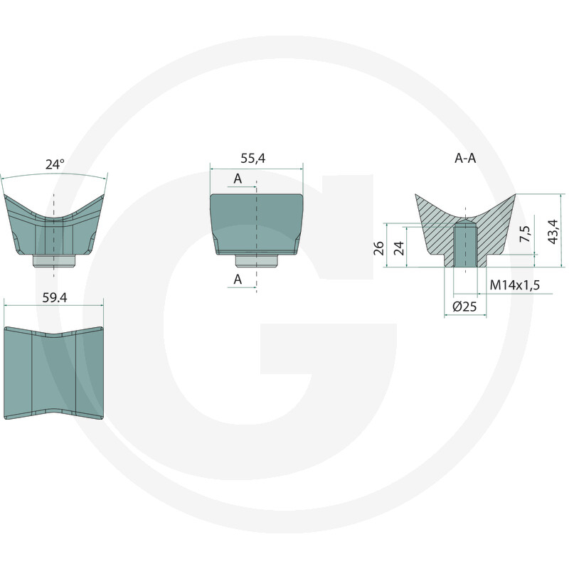 Dinte tocator forestier FAE - Carbide 112800098 Fae [3]