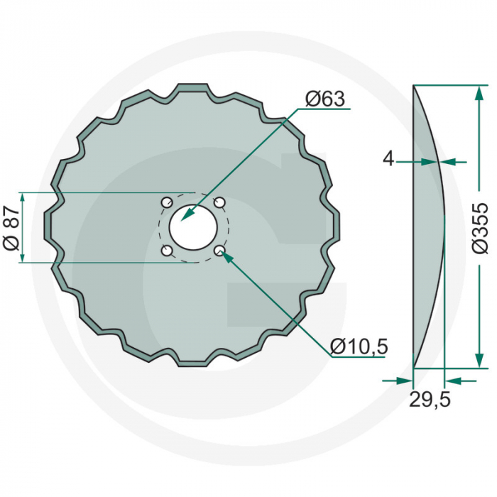 Disc dintat Rabe 18031-34005 90085510 9008.55.10   [2]
