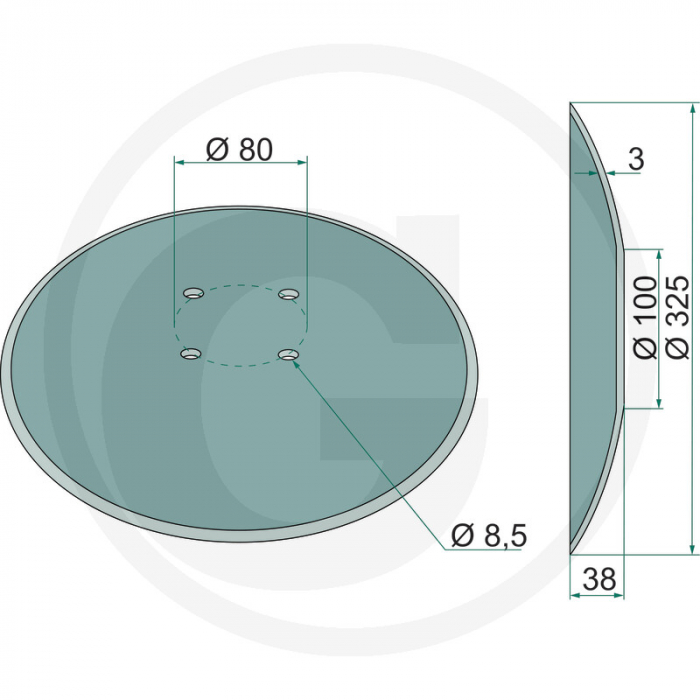 Disc semanatoare Gaspardo 1800200002 G16043090R G16043090 [2]