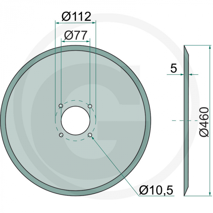 Disc semanatoare GIL plat 31-168IO-R972 IR2186FF10   [2]
