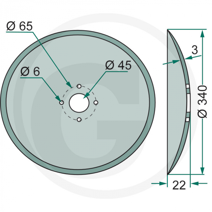 Disc semanatoare Tume plat 31-34001   [2]