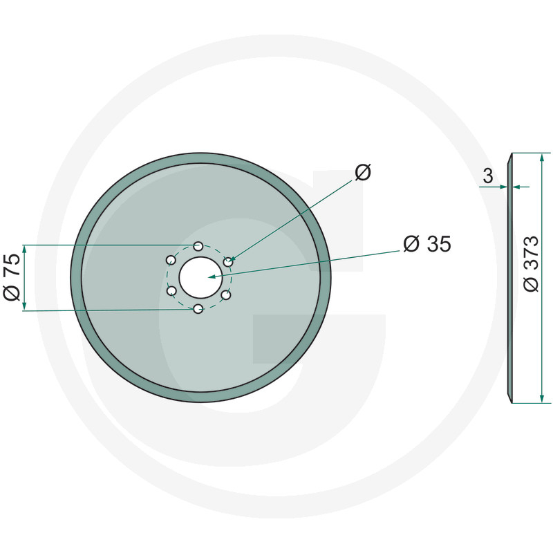 Disc semantoare Gaspardo *35/373 G13825091R G13825091V G13825091 13825091 Gaspardo [2]