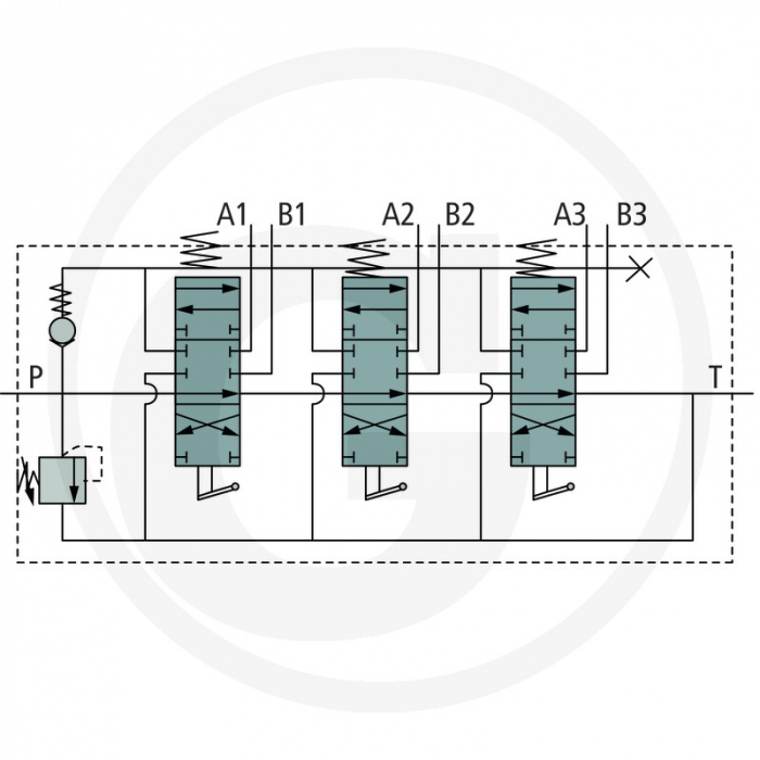 Distribuitor 3 manete 3P40(3x)1AGKZ1-11 87000922   [3]