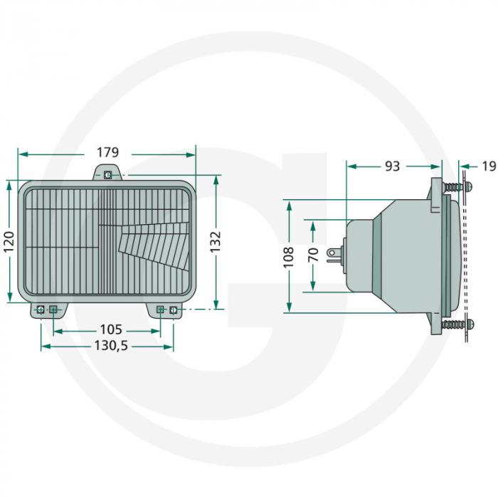 Far Massey Ferguson stanga / dreapta VPM3225 1693944M93 30/181-8 1015025   [2]