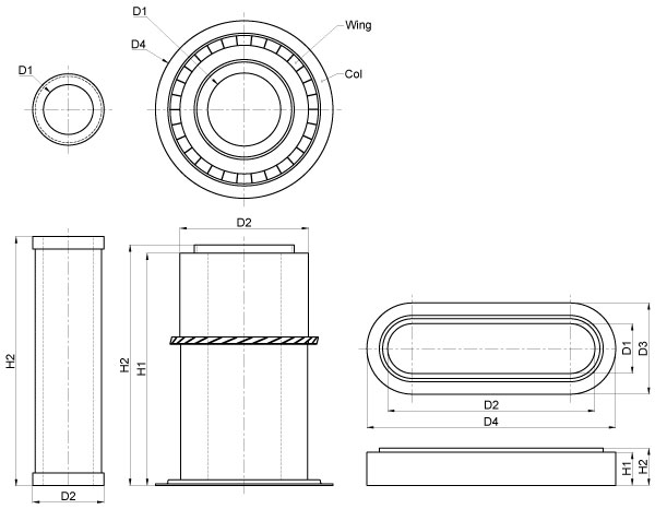 Filtru aer interior IHC 04144897 0414897 07360374 141185190007 16195441 3147878-R1 3147878R1 [2]