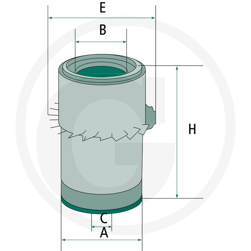 Filtru aer exterior John Deere AF0183000KM SA 17373 MD-0552K C 14 179/1 Same|Deutz-Fahr|John Deere|Lamborghini|JCB [2]