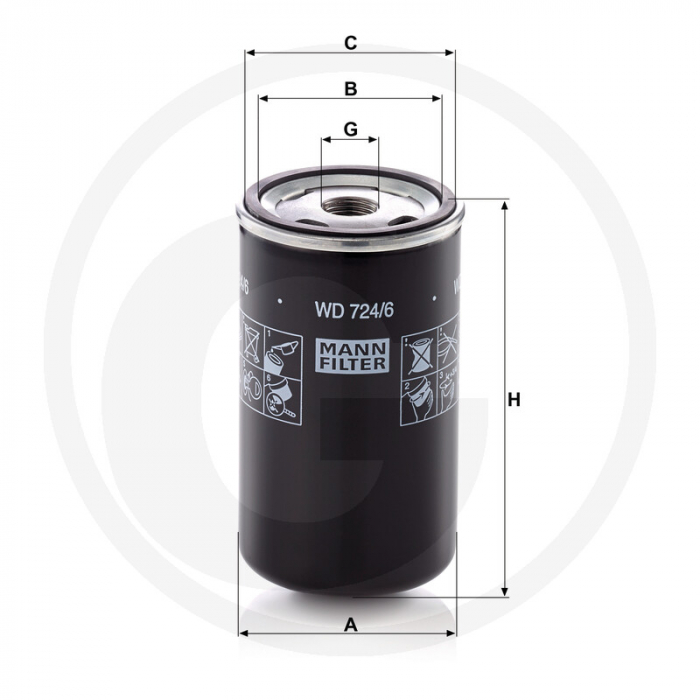 Filtru hidraulic WD724.6 565WD724.6 268046   [2]