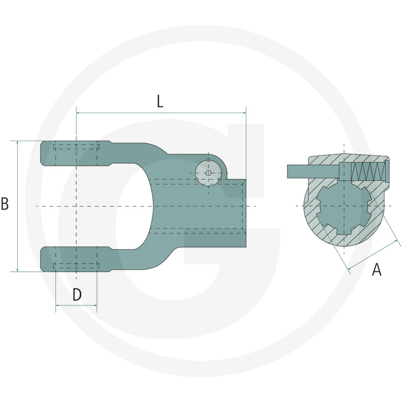 Furca cardan 1 3/8", 6 dinti 24x70 1041049   Walterscheid [3]