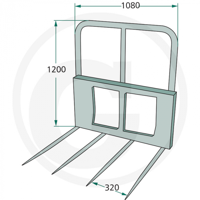 Furca transport baloti - 4 tepuse 77875502   [2]