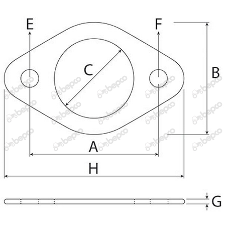 Garnitura evacuare Case IH 3058005R2 305800R1   [2]