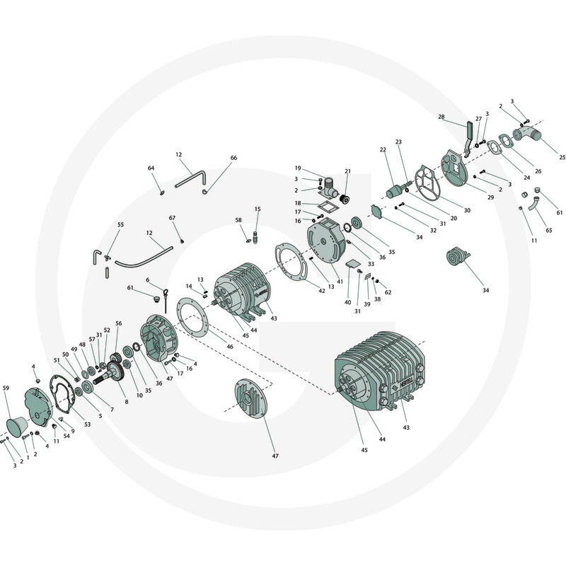 Garnitura pompa vidanja Hertell KD-6500/14000 12 40501KD140042 [2]