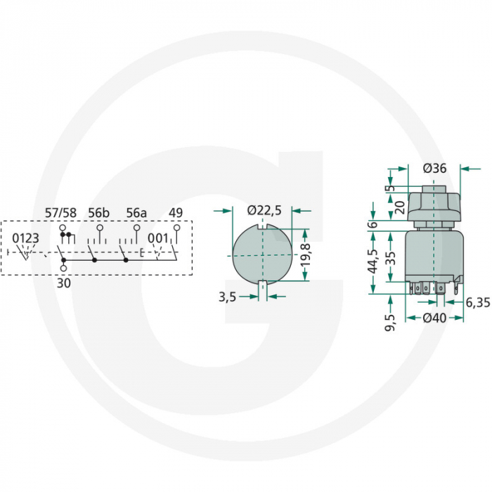 Intrerupator lumini Massey Ferguson 29/S7409/3 1825360M91 1027695 23.101.000.11 274090300 2.7409.030.0 2.7409.040.0 274090400 2.7649.520.0 276495200 23101000   [2]